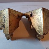 Pair of Gilded Resin Wall Mounted Stools