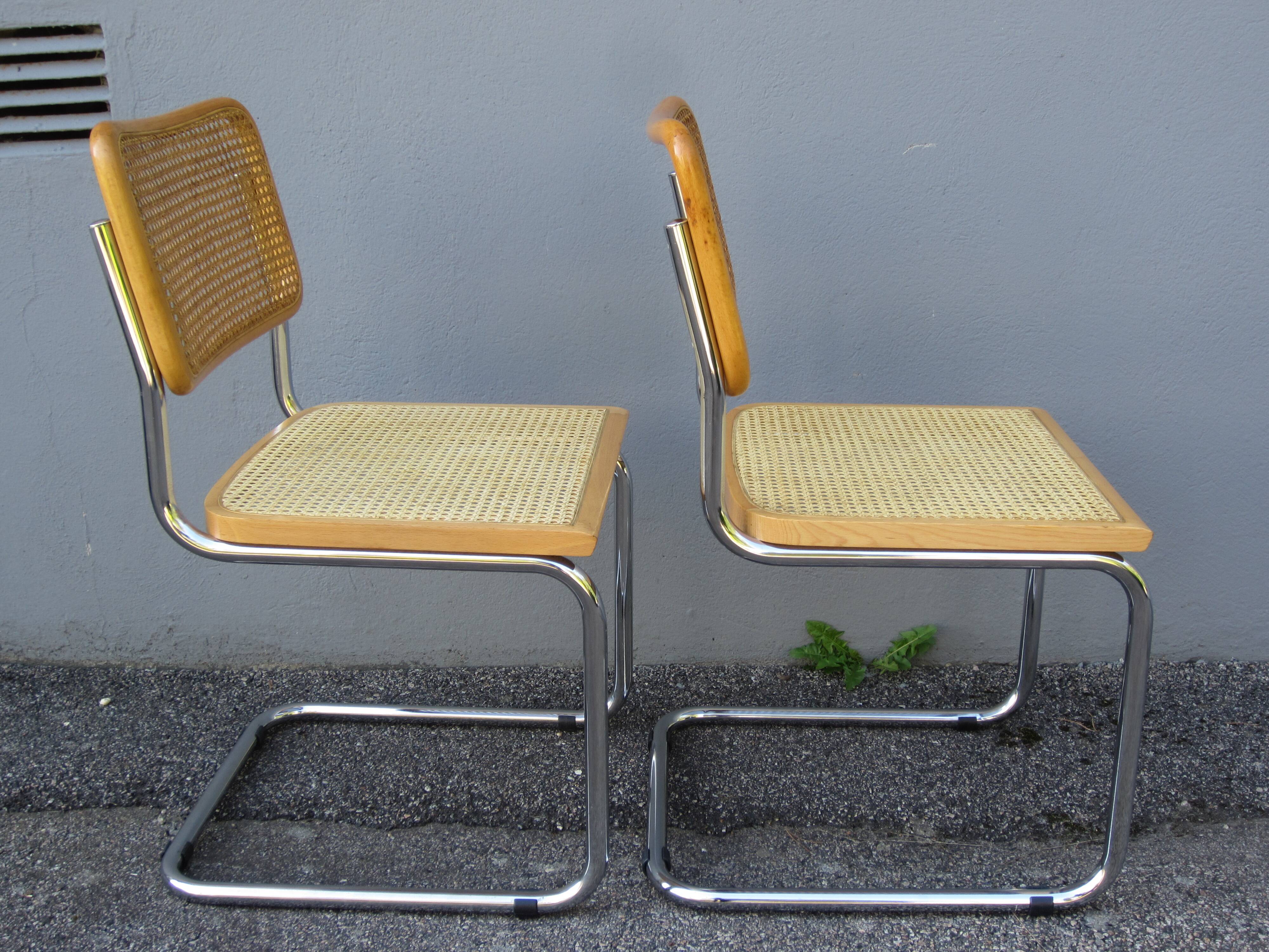 Pair of Cesca B32 chairs by Marcel Breuer