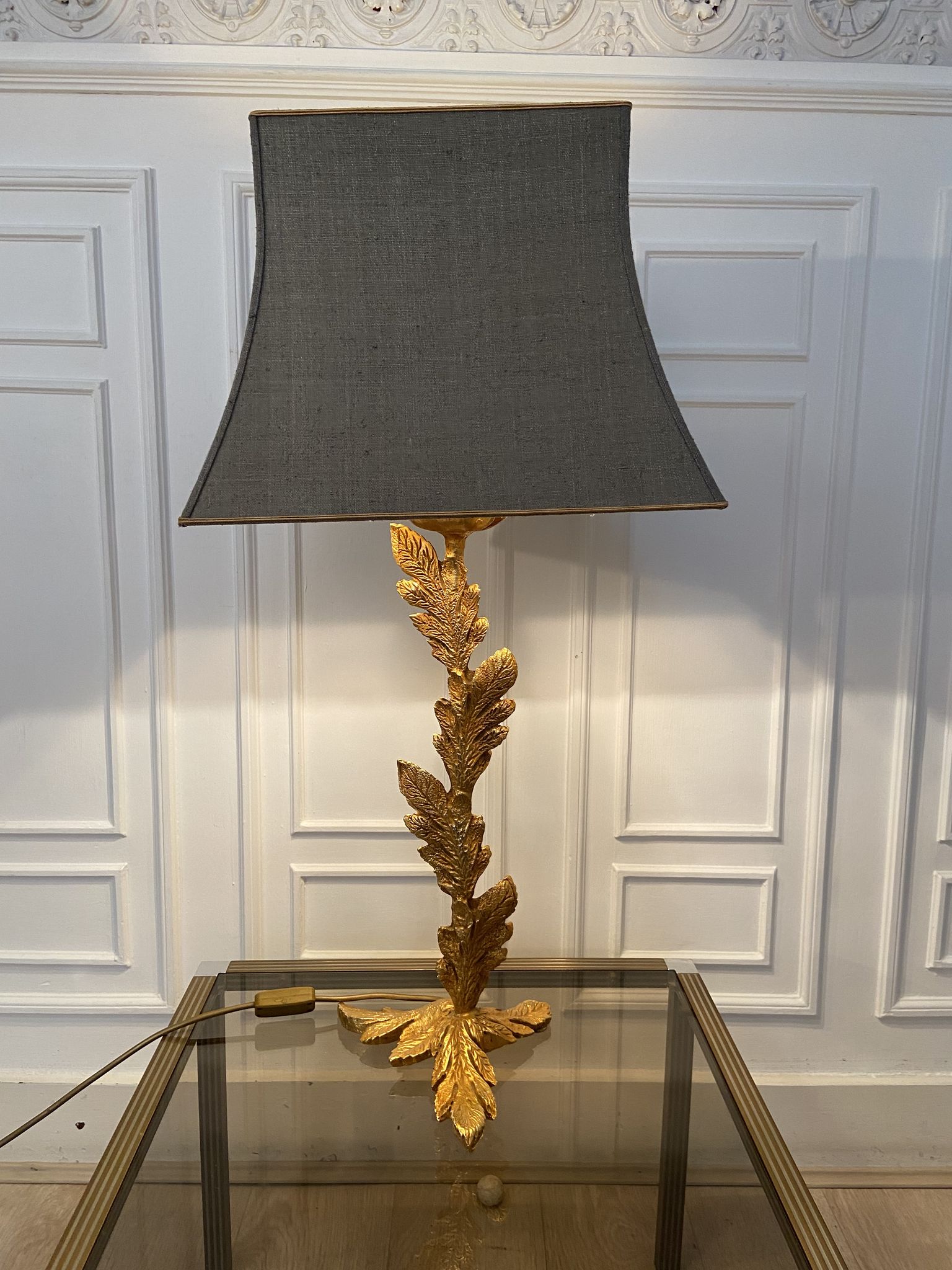 Sculptural bronze lamp, Fondica, Paris