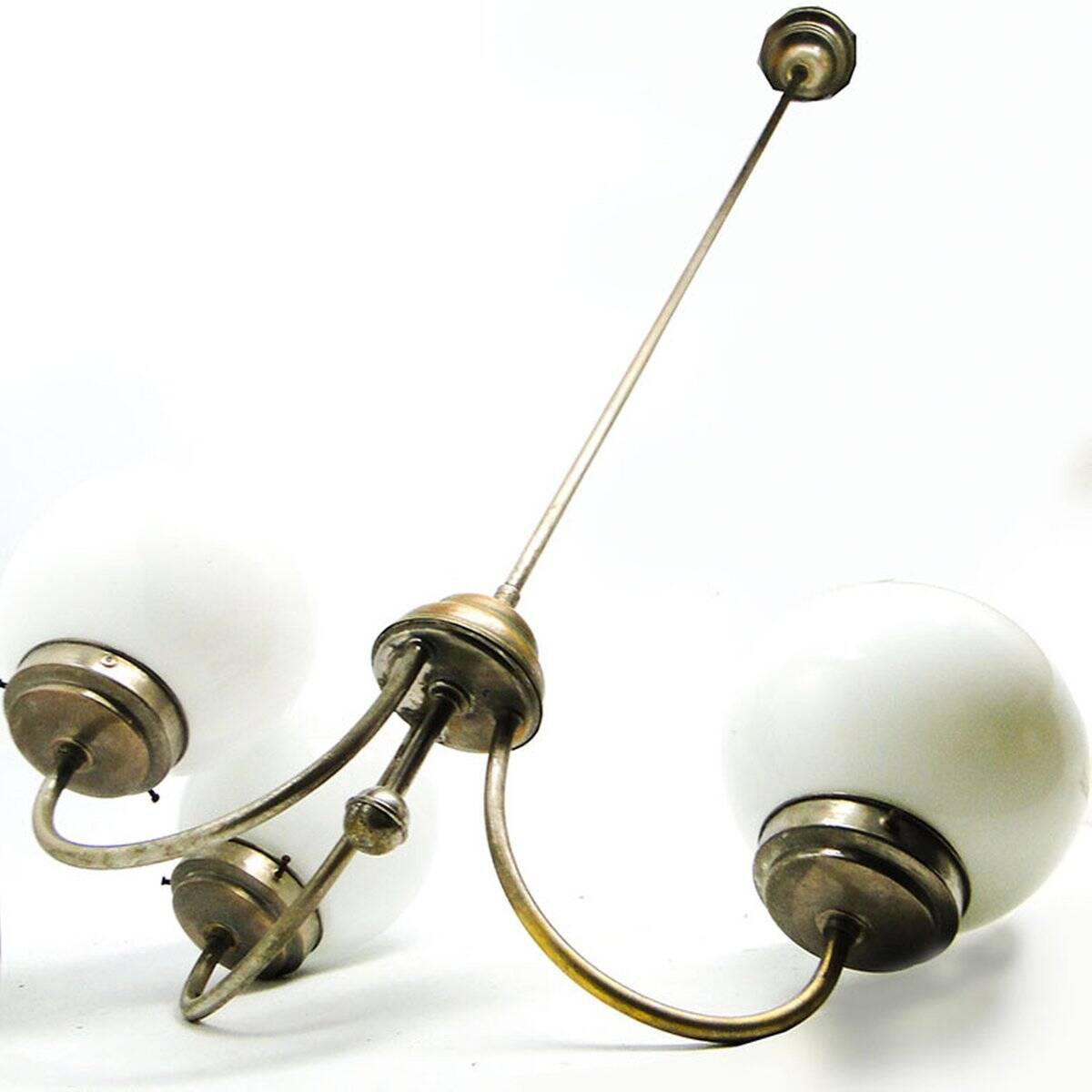 Chandelier with glass globes, Czechoslovakia, 1930s