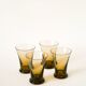 Set of 4 small smoked glass glasses, Art Deco, 1930.