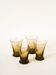 Set of 4 small smoked glass glasses, Art Deco, 1930.