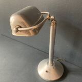 Ancienne lampe de bureau art deco en aluminium, 1920