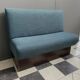 Diner seat USA style in blue fabric