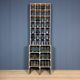 Large old industrial wooden workshop pigeonhole cabinet