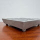 Brutalist style brushed aluminum candle holder