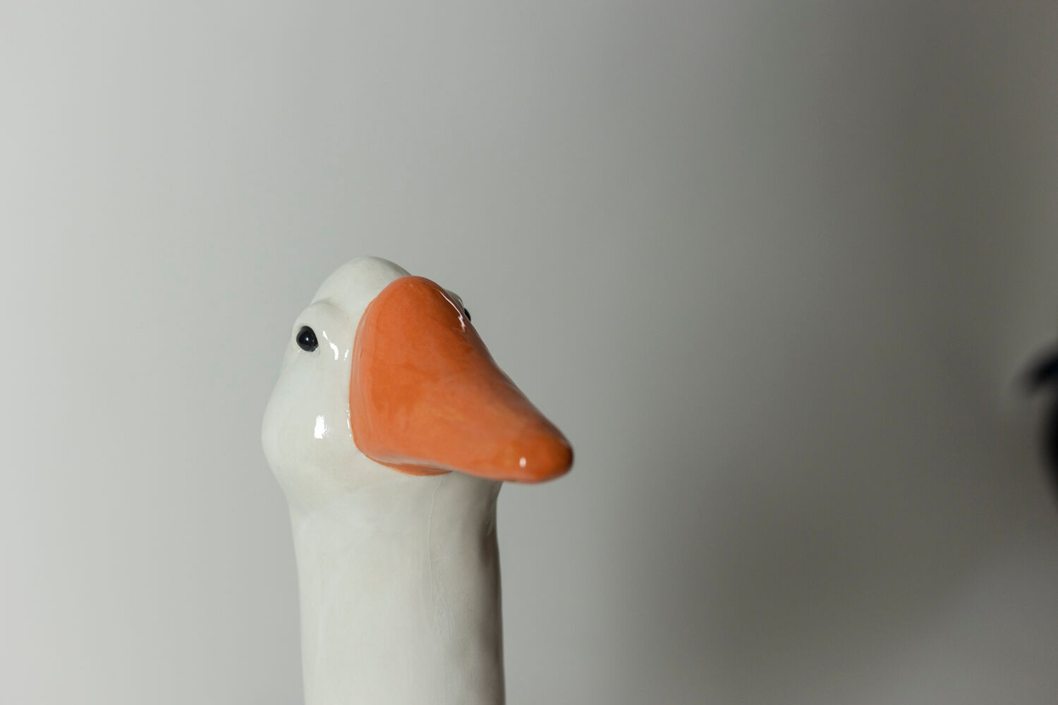 Oie en grès émaillé, Valérie Courtet, travail contemporain