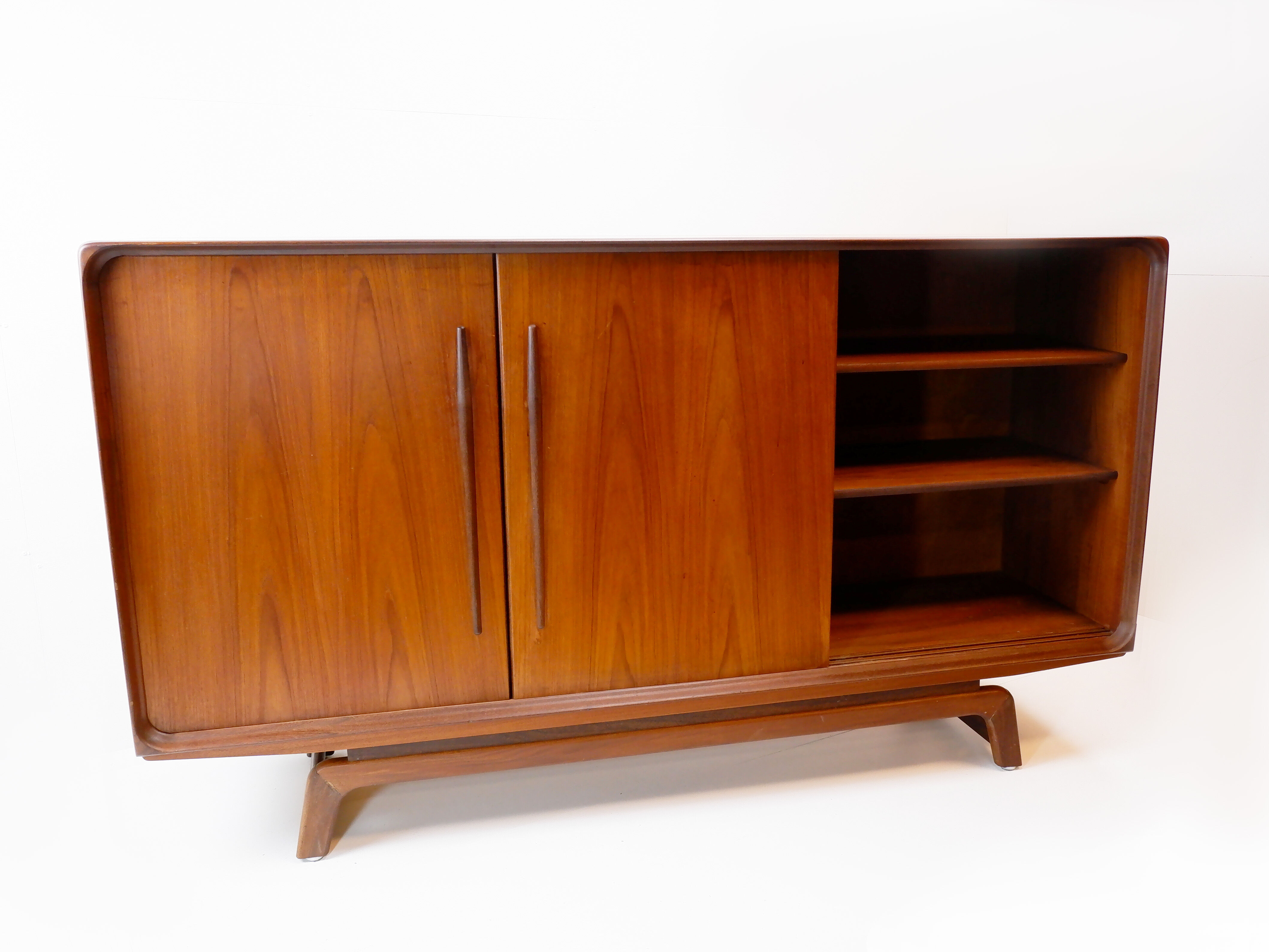 Danish teak highboard, 1960s