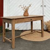 Antique farmhouse table with 1 drawer - 6 people