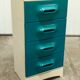 Commode vintage bleu canard 1970