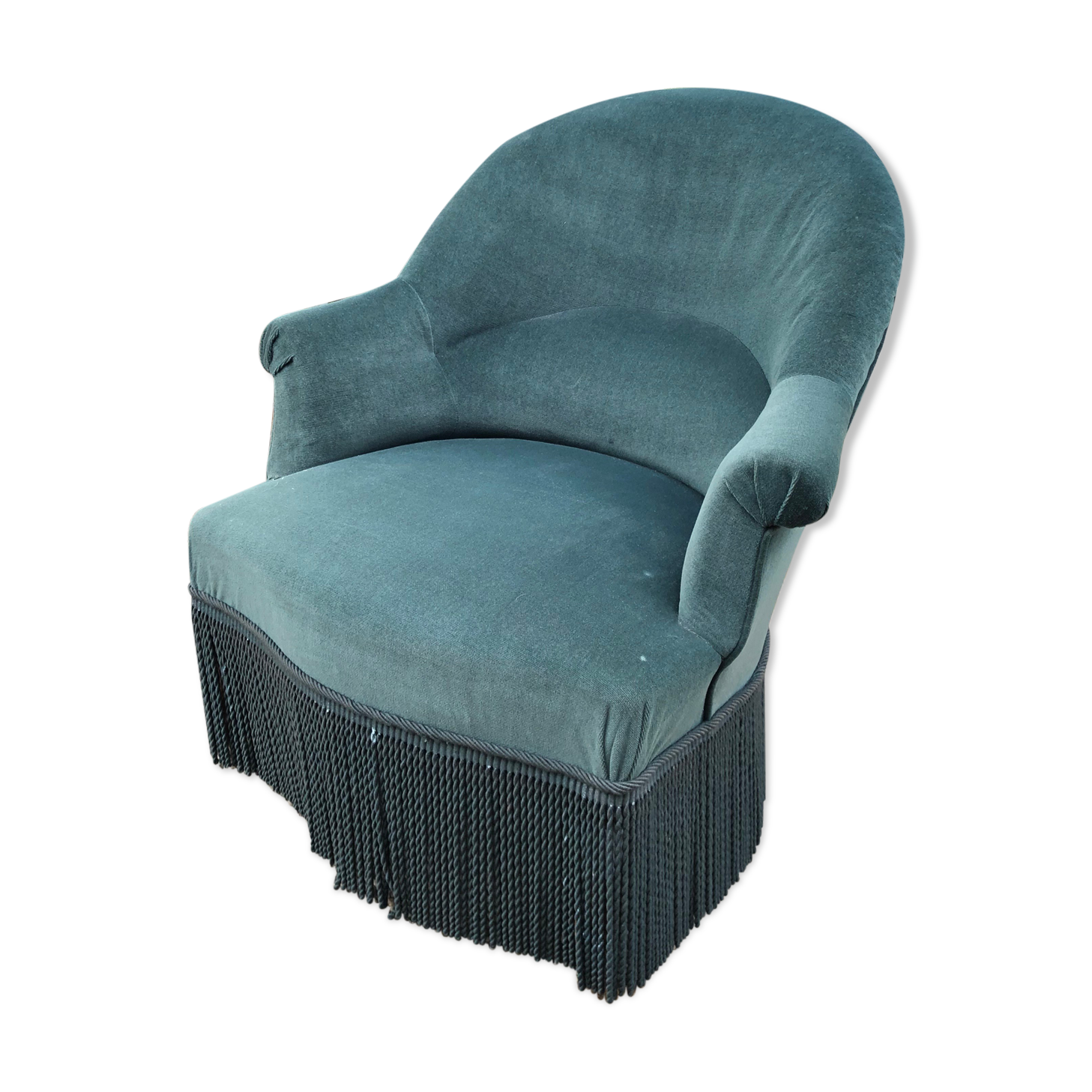 Emerald green toad armchair