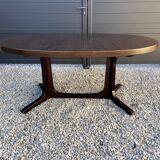 Vintage oval Baumann table in elm