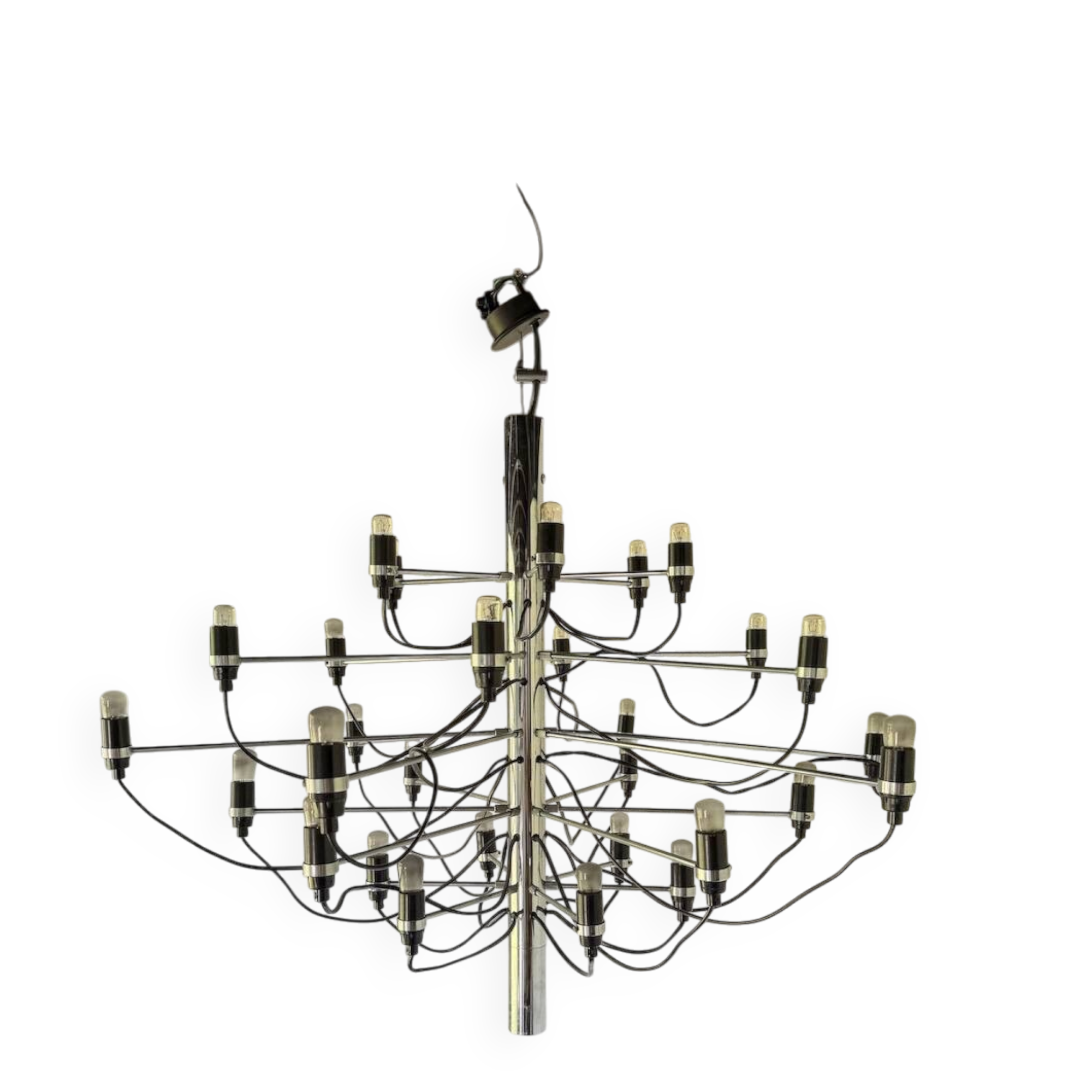 Lustre suspension Gino Sarfatti for Arteluce 30 lights model 2097 from the 1960s.
