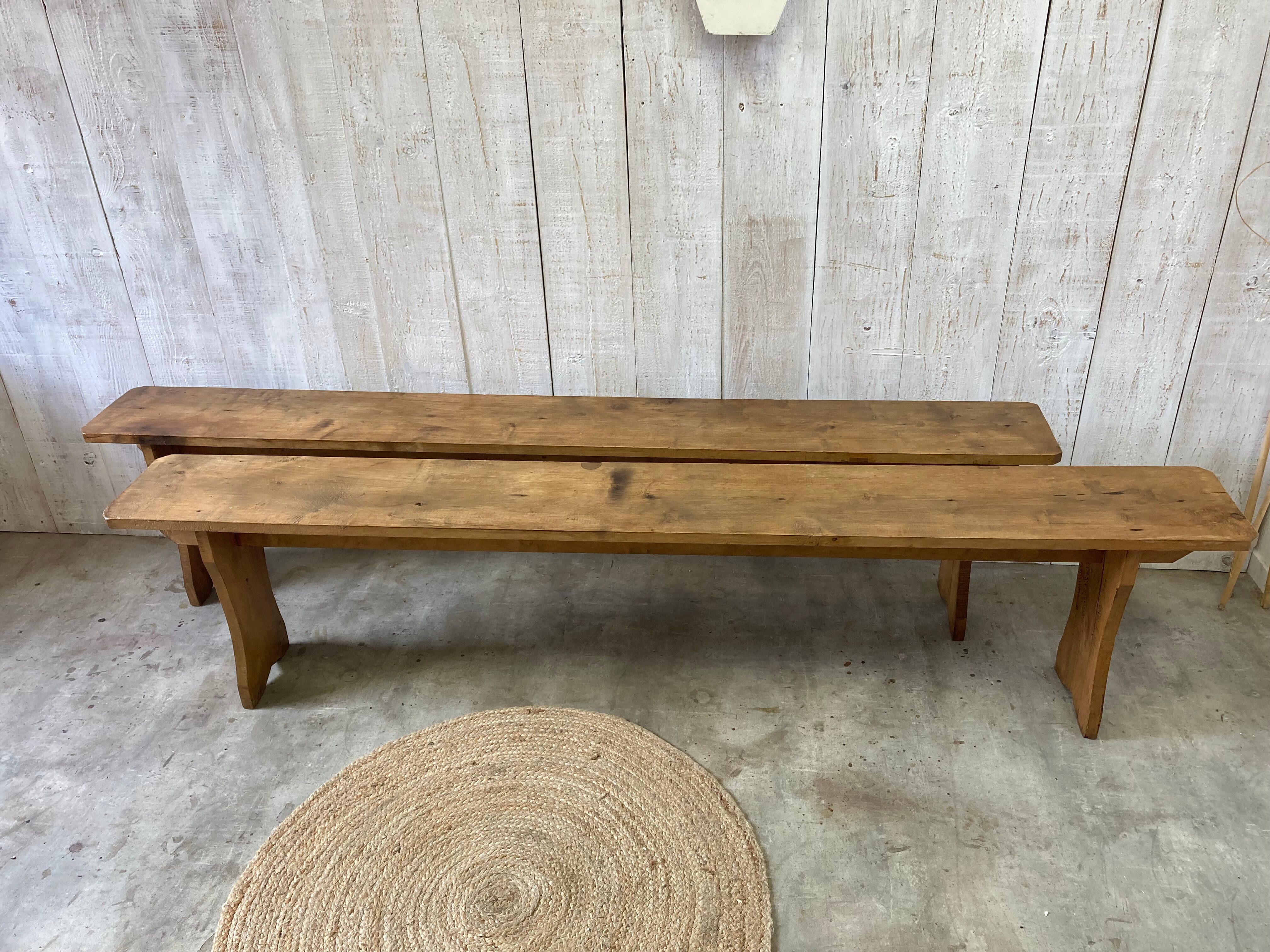 Pair of farm benches