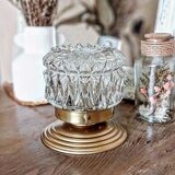 Vintage chiseled glass lamp