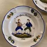 Old decorative plates decorated with characters