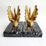 Book-clamps swans art deco