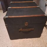 Malle de voyage ancienne vintage en bois datant des années 1880/1920