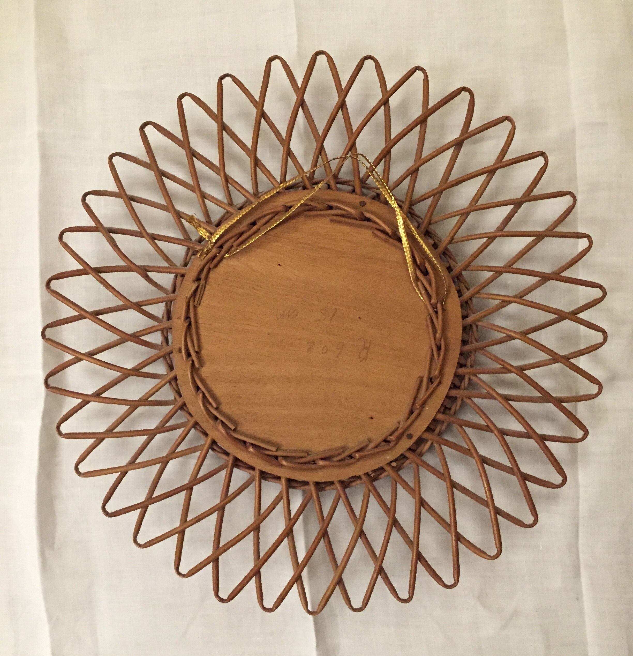 Sun rattan mirror  35x35cm