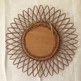 Sun rattan mirror  35x35cm