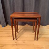 Pair of rosewood tables 64 B, designed by Erik Riisager Hansen, Haslev Møbelsnedkeri, Denmark, 196