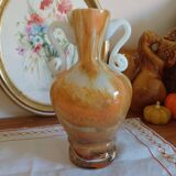 Vase in opaline and marbled glass paste Italy