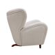 Late 20th Century White Wool and Solid Wood Pair of Armchairs, Norway