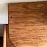 Stained wooden shelf