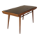 Table basse Tchécoslovaque 1960s, plateau verre noir