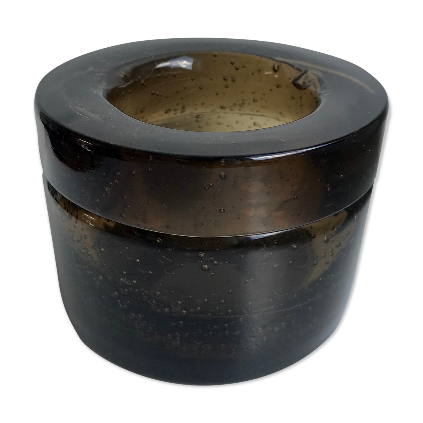 Bubbled glass ashtray from Biot vintage 70s