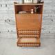 Secrétaire vintage en bois et rotin