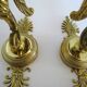 Pair of appliques swans gilded bronze patinated empire style