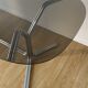70s oval dining table in glass and chrome