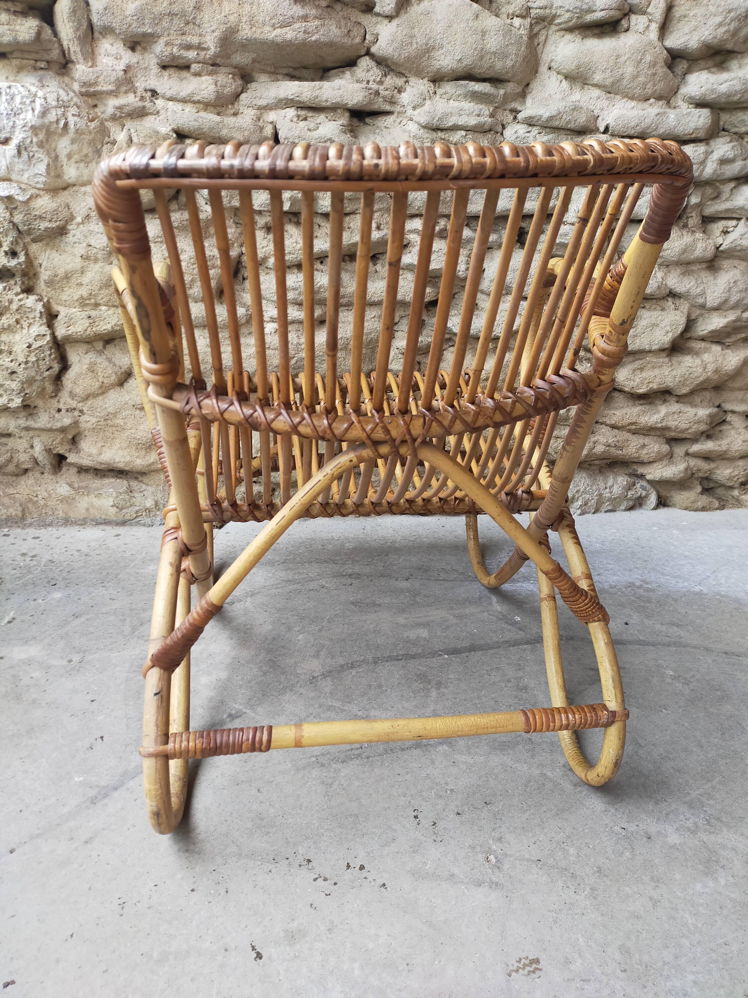 Pair of rattan chairs