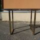 Chrome and golden brass console 70s