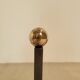 Paire de chenets vintage, boules laiton vers 1970