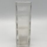 Vase in thick glass with frosted effect stamped by claus josef riedel