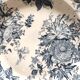 Flat earthenware blue flowers model Glory 31.5 cm