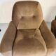 Lot of 2 cosy fabric armchairs, French design, vintage 1970s.