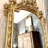 Miroir ancien à fronton XIXème