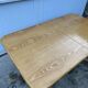 Vintage 80s extendable oak veneer rattan table