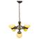 Art Deco Chandelier in Czech Brass with Cream Glass, 1920s