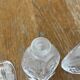 Pair of antique frosted crystal perfume bottles – Signed Charet