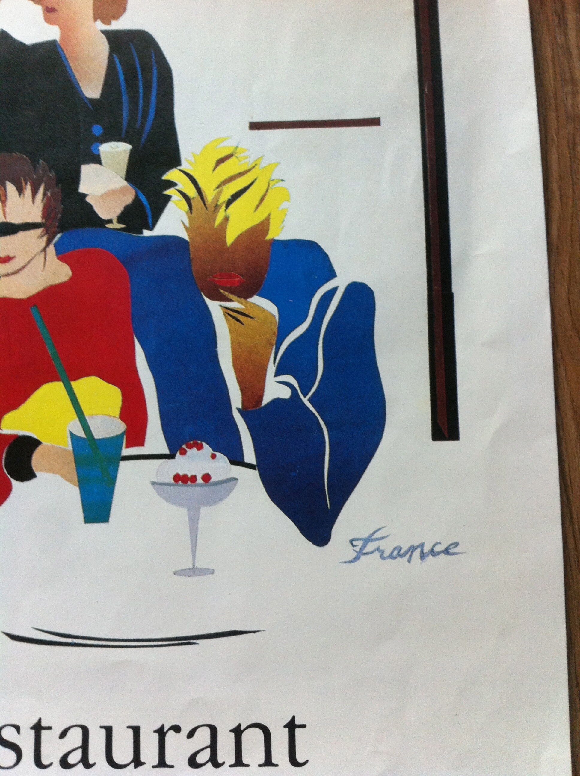 Poster of the years 70 Brasserie "Miocque" Deauville