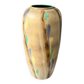 Coloured ceramic vase West Germany
