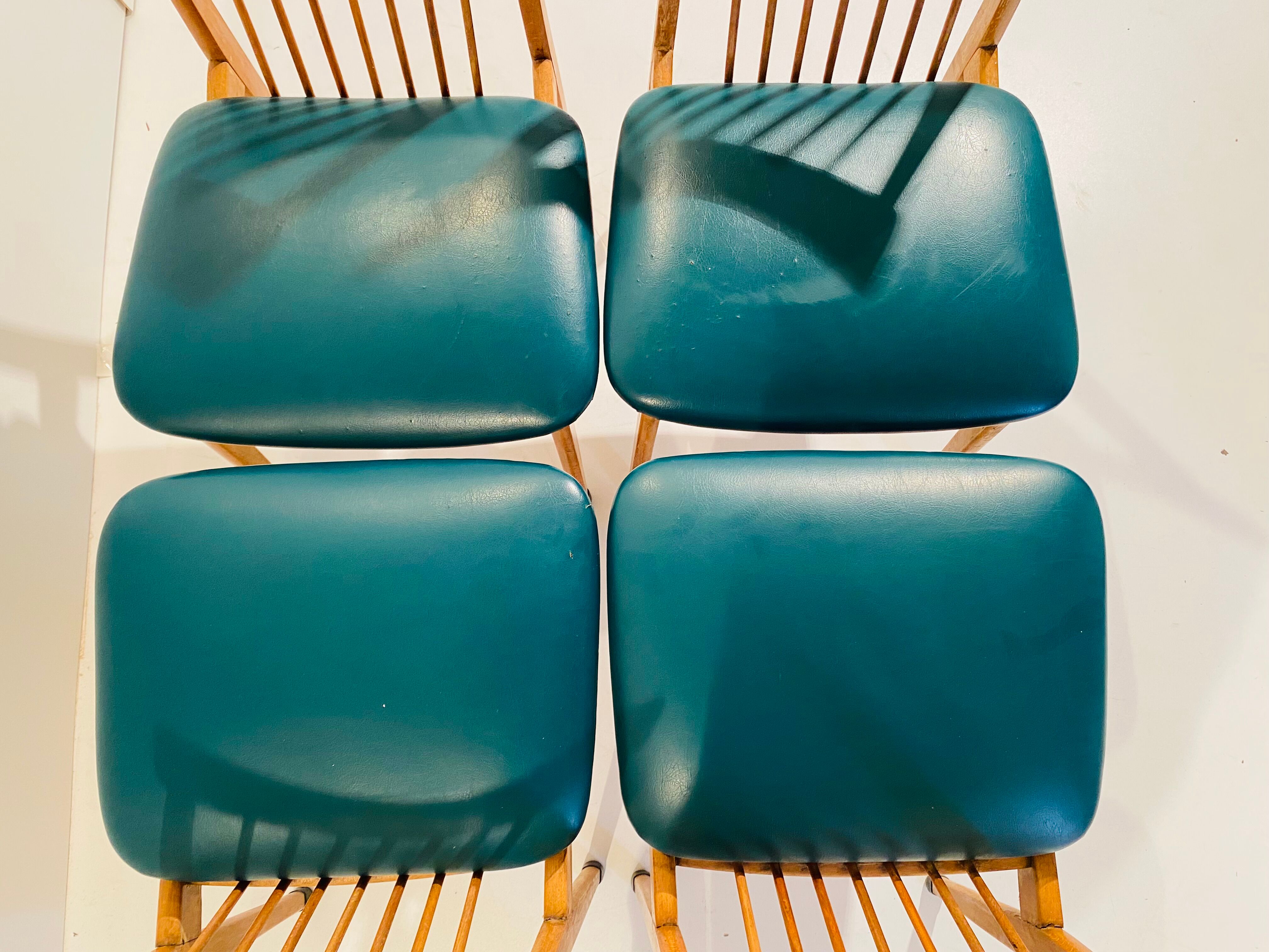 Vintage dining chairs, set of four, Italy 1960s