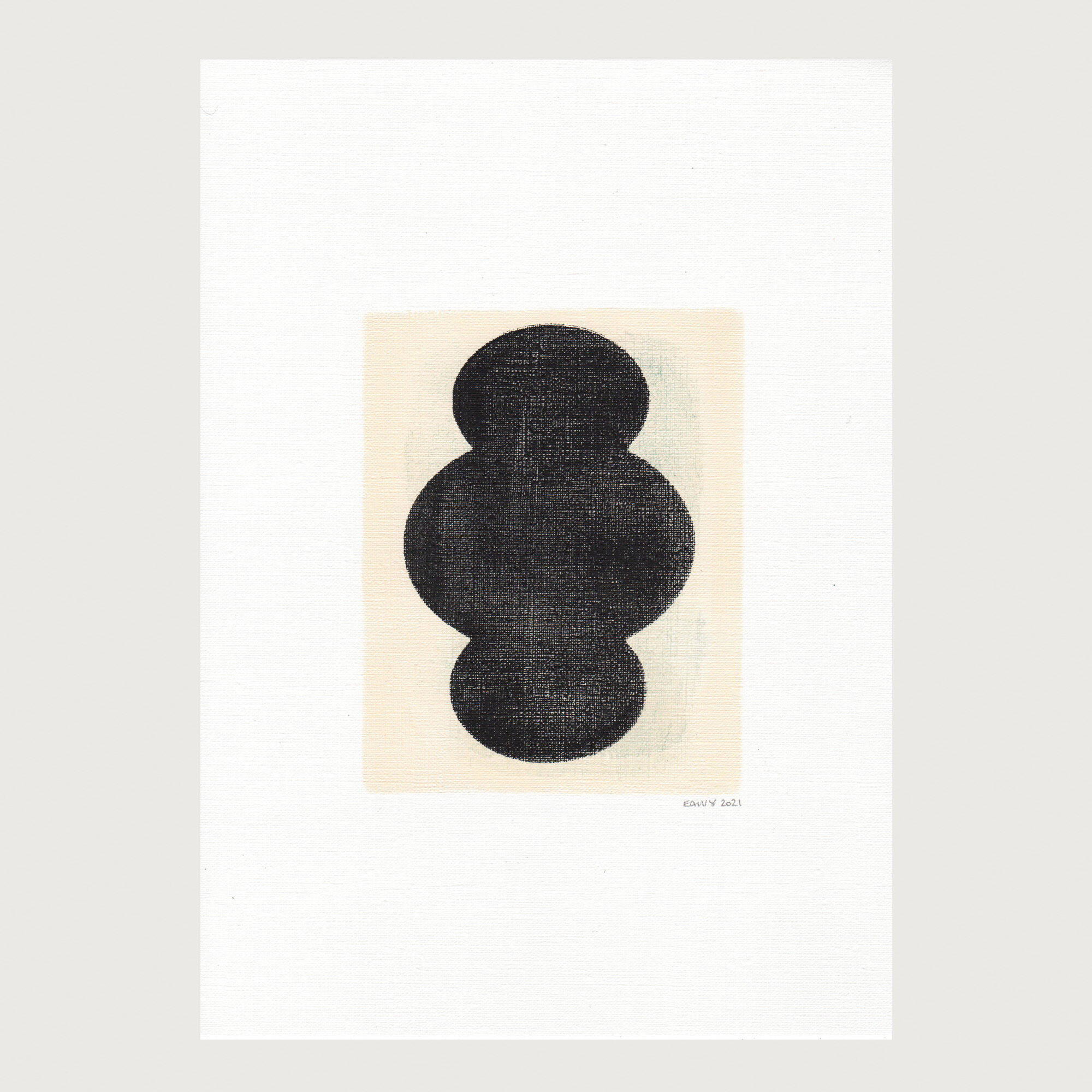 Ensemble de  3 peintures sur papier  signés Eawy