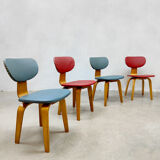 Vintage Dutch design dining chairs Pastoe