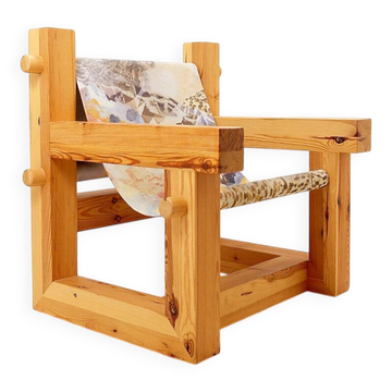 "Lincoln Rocca" armchair in solid pine by KRJST Studio – 21st century