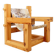 "Lincoln Rocca" armchair in solid pine by KRJST Studio – 21st century